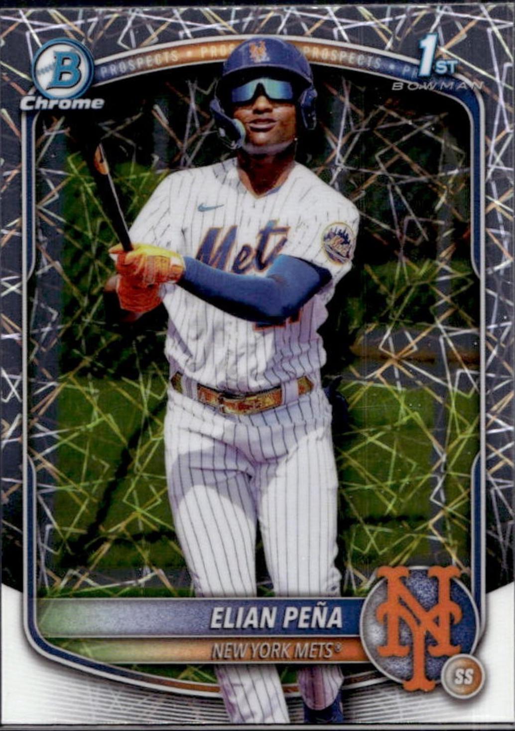 2025 Bowman Chrome Prospects Elian Pena [Laser Refractor] #BCP-155 card