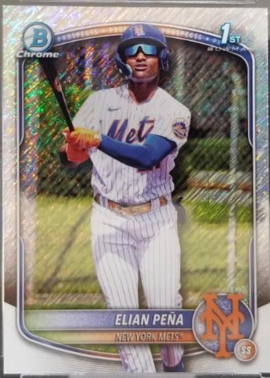 2025 Bowman Chrome Prospects Elian Pena [Shimmer] #BCP-155 card