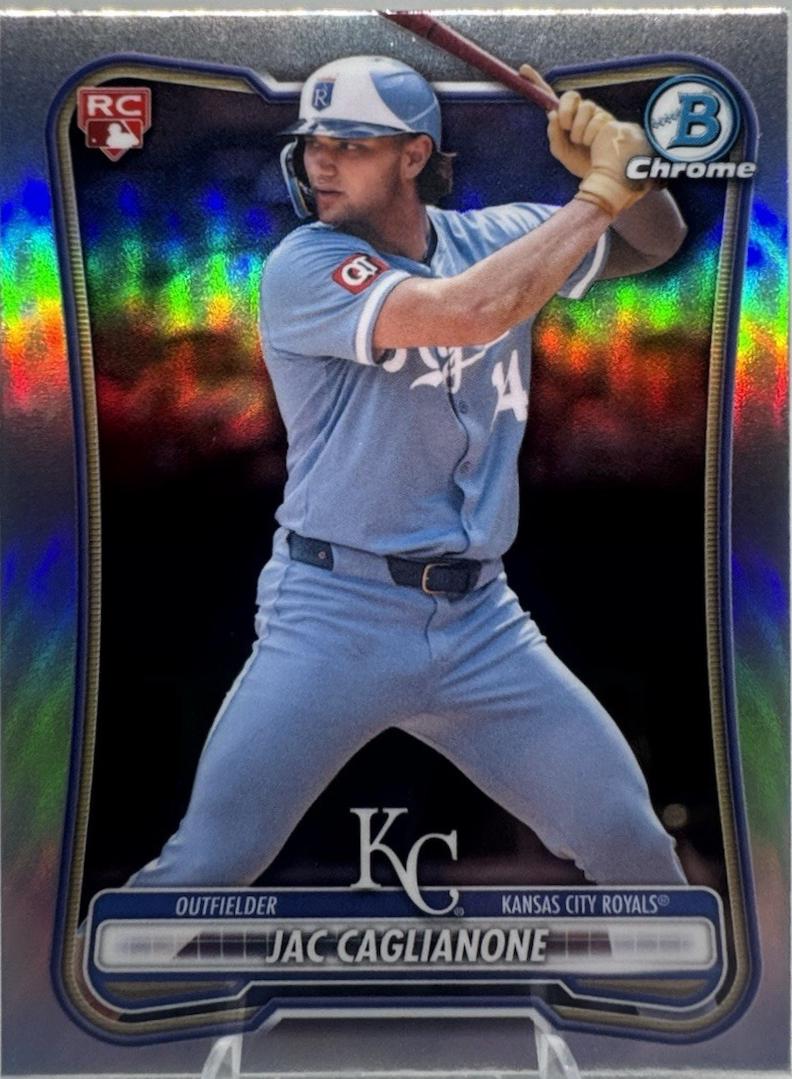 2025 Bowman Chrome Prospects Jac Caglianone [Red] #BCP-154 card