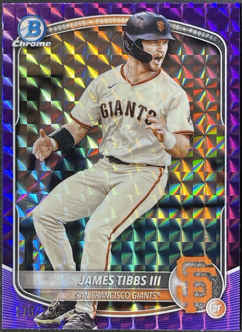 2025 Bowman Chrome Prospects James Tibbs III [Purple] #BCP-39 card