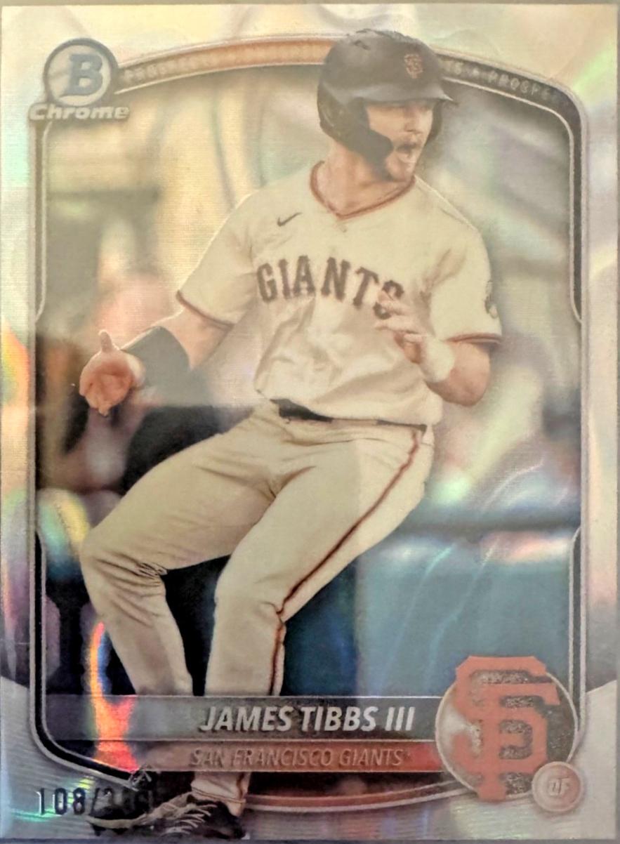 2025 Bowman Chrome Prospects James Tibbs III [Refractor] #BCP-39 card