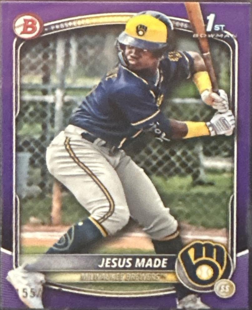 2025 Bowman Chrome Prospects Jesus Made [Purple Refractor] #BCP-50 card