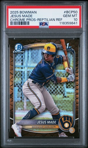 2025 Bowman Chrome Prospects Jesus Made [Reptilian] #BCP-50 card