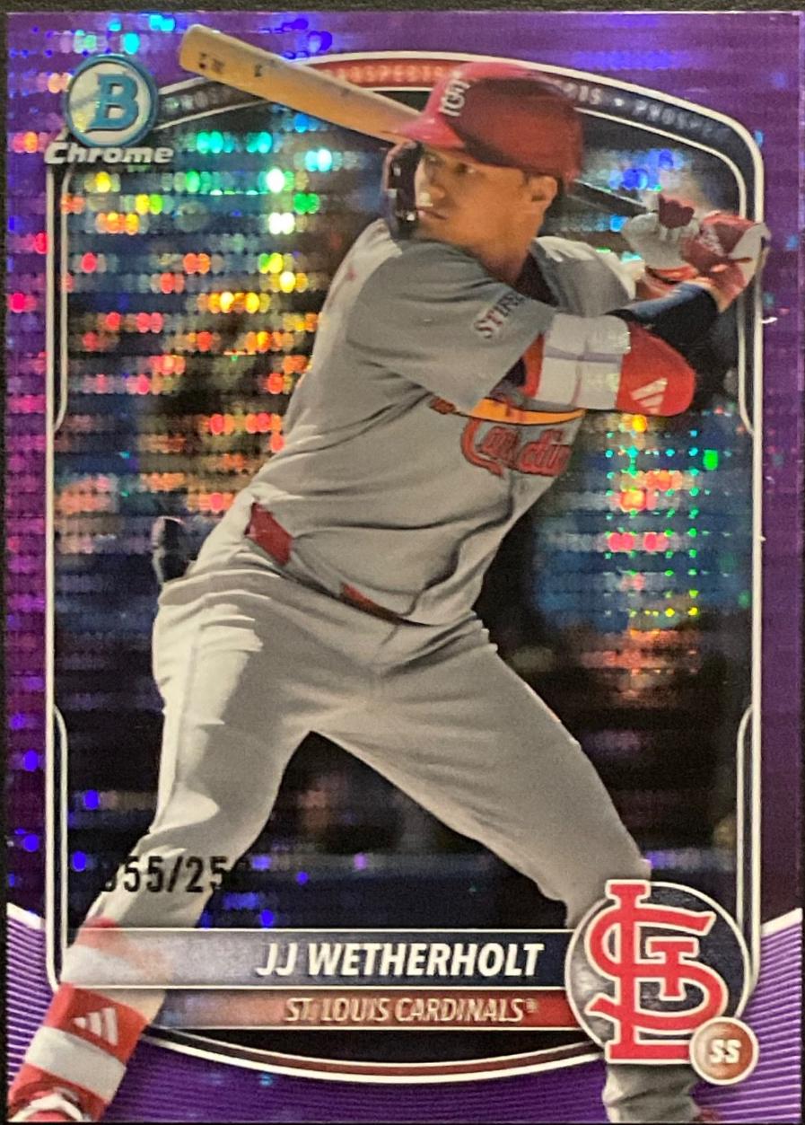 2025 Bowman Chrome Prospects JJ Wetherholt [Purple] #BCP-241 card