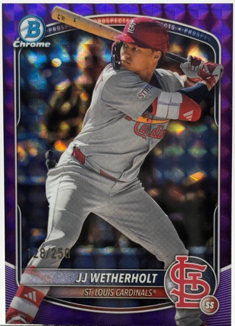 2025 Bowman Chrome Prospects JJ Wetherholt [Purple Geometric] #BCP-241 card