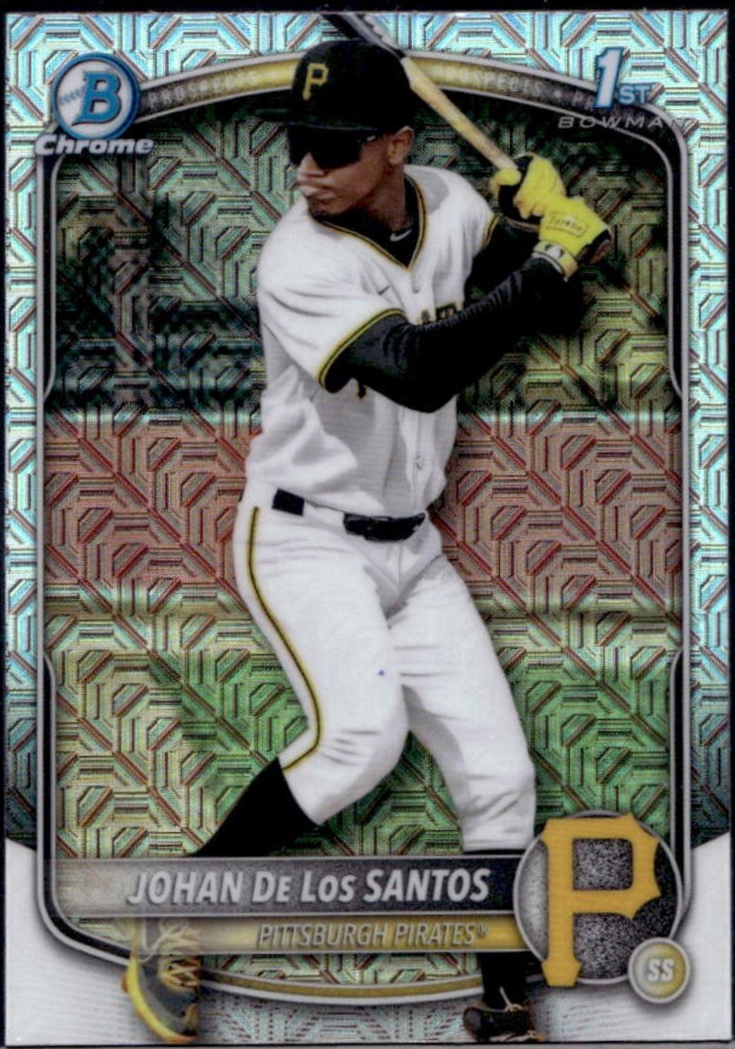 2025 Bowman Chrome Prospects Johan De Los Santos [Mega Refractor] #BCP-163 card