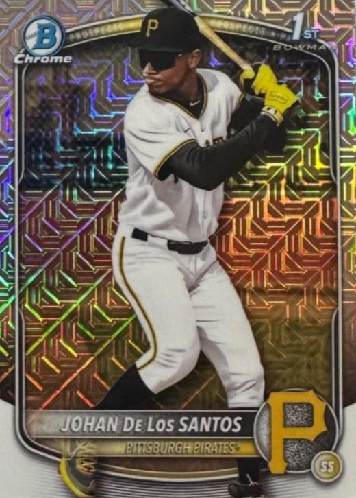 2025 Bowman Chrome Prospects Johan De Los Santos [Mojo] #BCP-163 card
