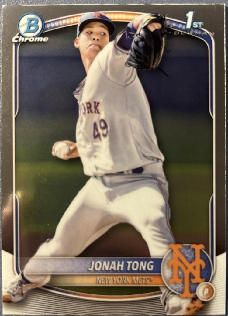 2025 Bowman Chrome Prospects Jonah Tong #BCP-105 card