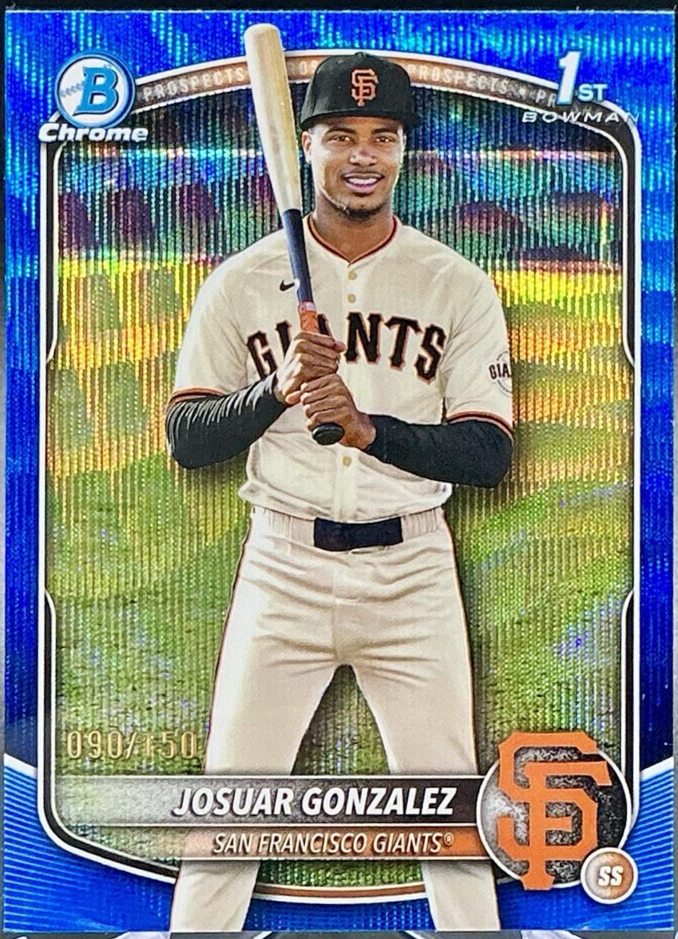 2025 Bowman Chrome Prospects Josuar Gonzalez [Blue] #BCP-153 card