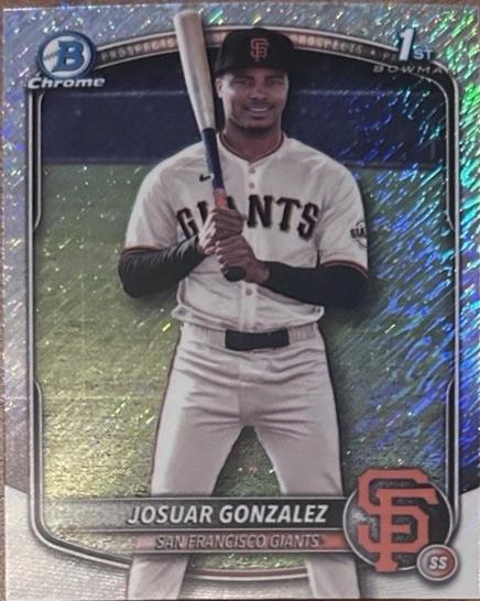 2025 Bowman Chrome Prospects Josuar Gonzalez [Shimmer] #BCP-153 card