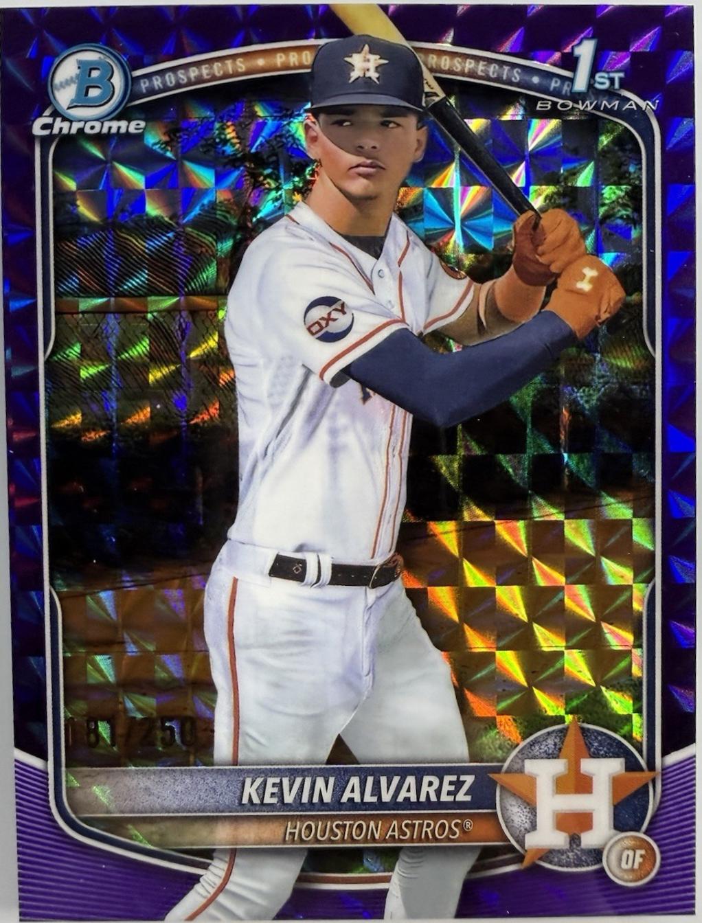 2025 Bowman Chrome Prospects Kevin Alvarez [Purple Geometric] #BCP-227 card