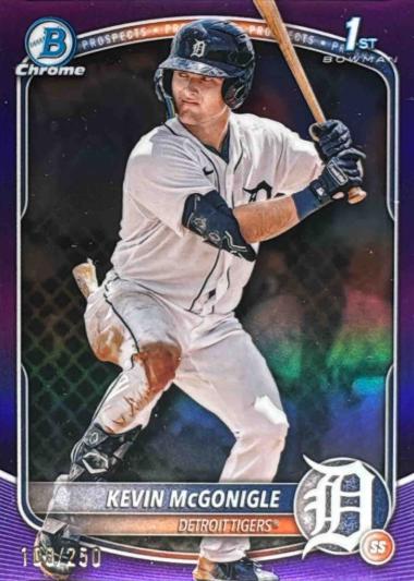 2025 Bowman Chrome Prospects Kevin McGonigle [Purple Refractor] #BCP-79 card