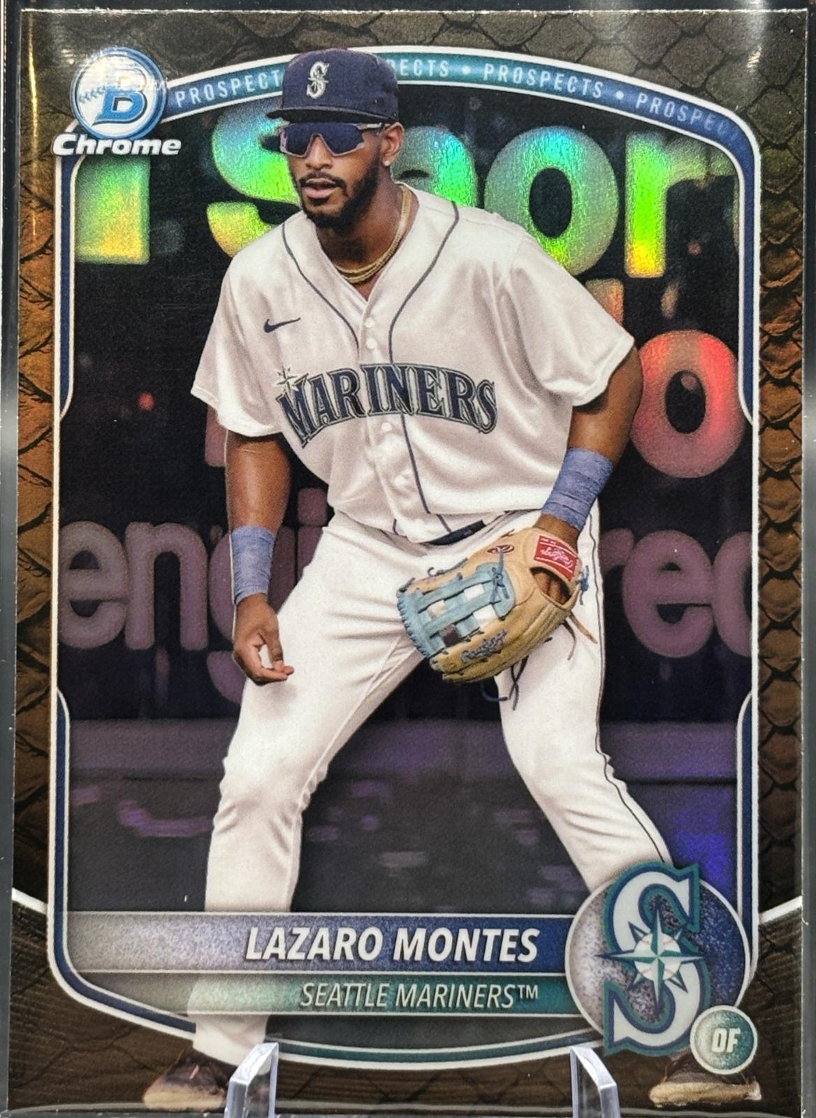 2025 Bowman Chrome Prospects Lazaro Montes [Reptilian] #BCP-23 card