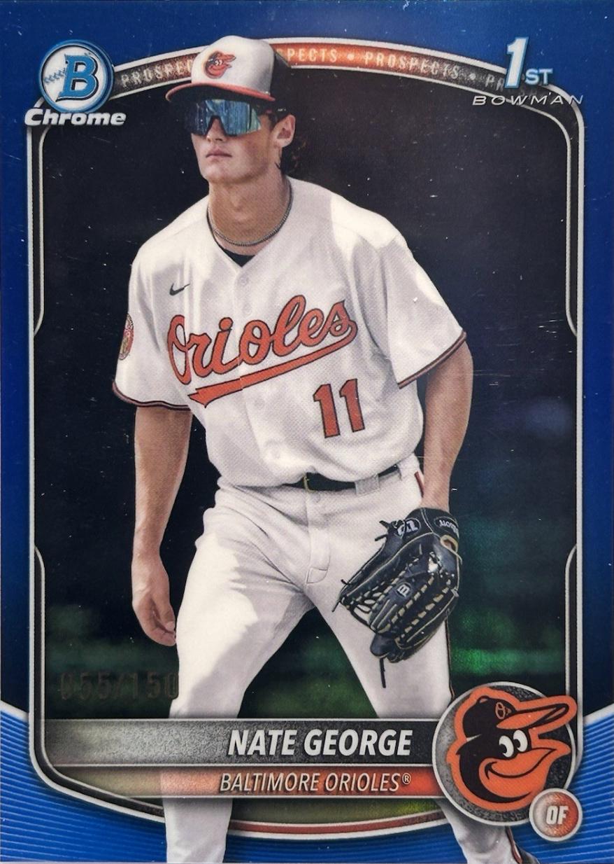 2025 Bowman Chrome Prospects Nate George [Blue] #BCP-184 card