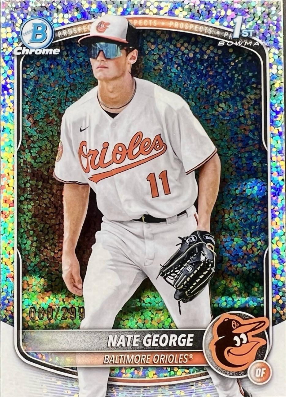 2025 Bowman Chrome Prospects Nate George [Speckle] #BCP-184 card