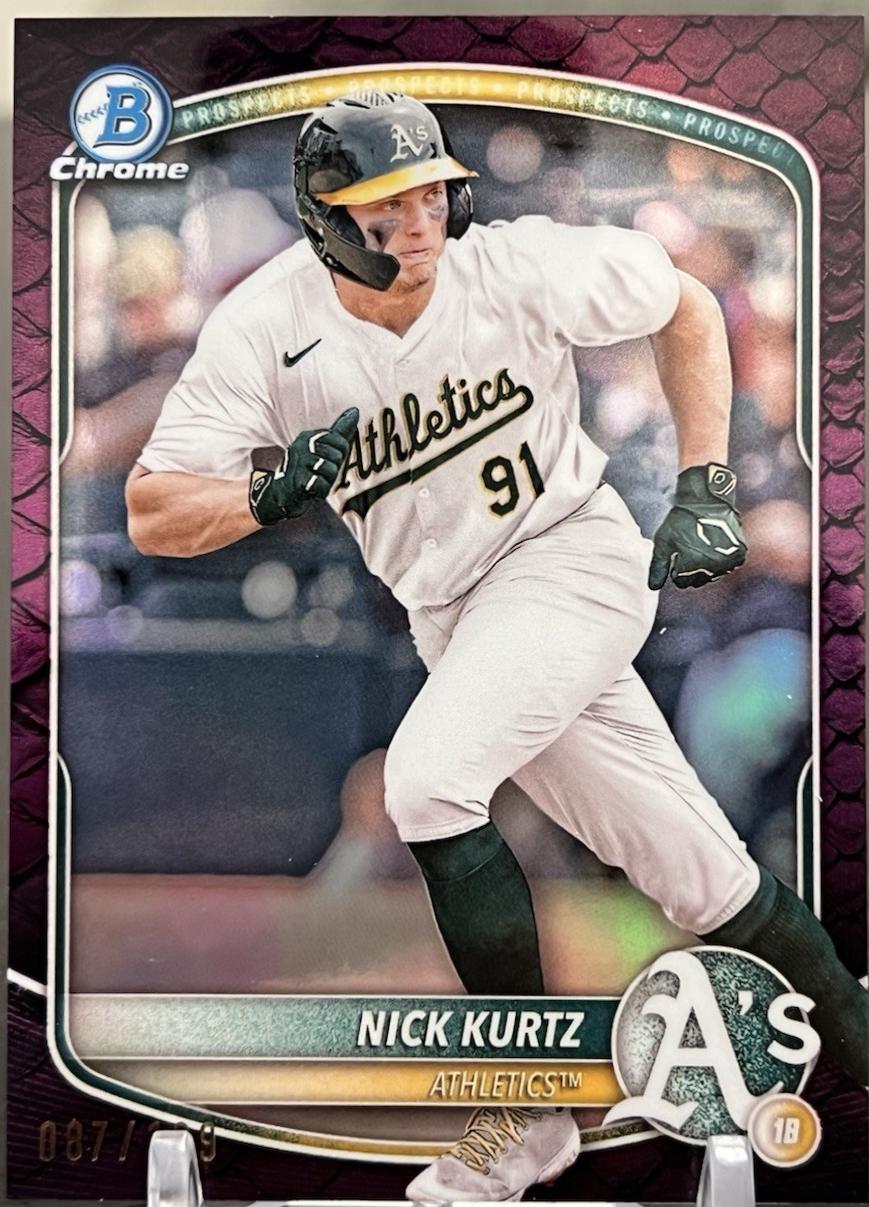 2025 Bowman Chrome Prospects Nick Kurtz [Purple Refractor] #BCP-114 card