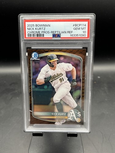 2025 Bowman Chrome Prospects Nick Kurtz [Reptilian] #BCP-114 card