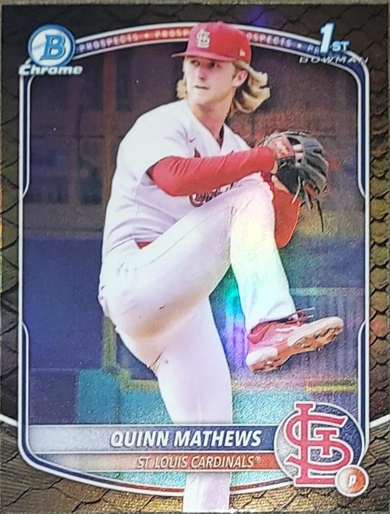 2025 Bowman Chrome Prospects Quinn Mathews [Reptilian] #BCP-25 card
