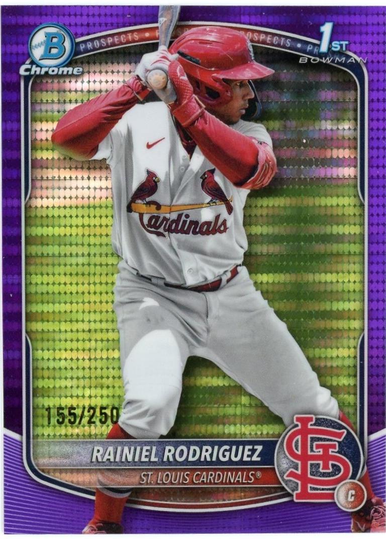 2025 Bowman Chrome Prospects Rainiel Rodriguez [Purple Pulsar] #BCP-200 card