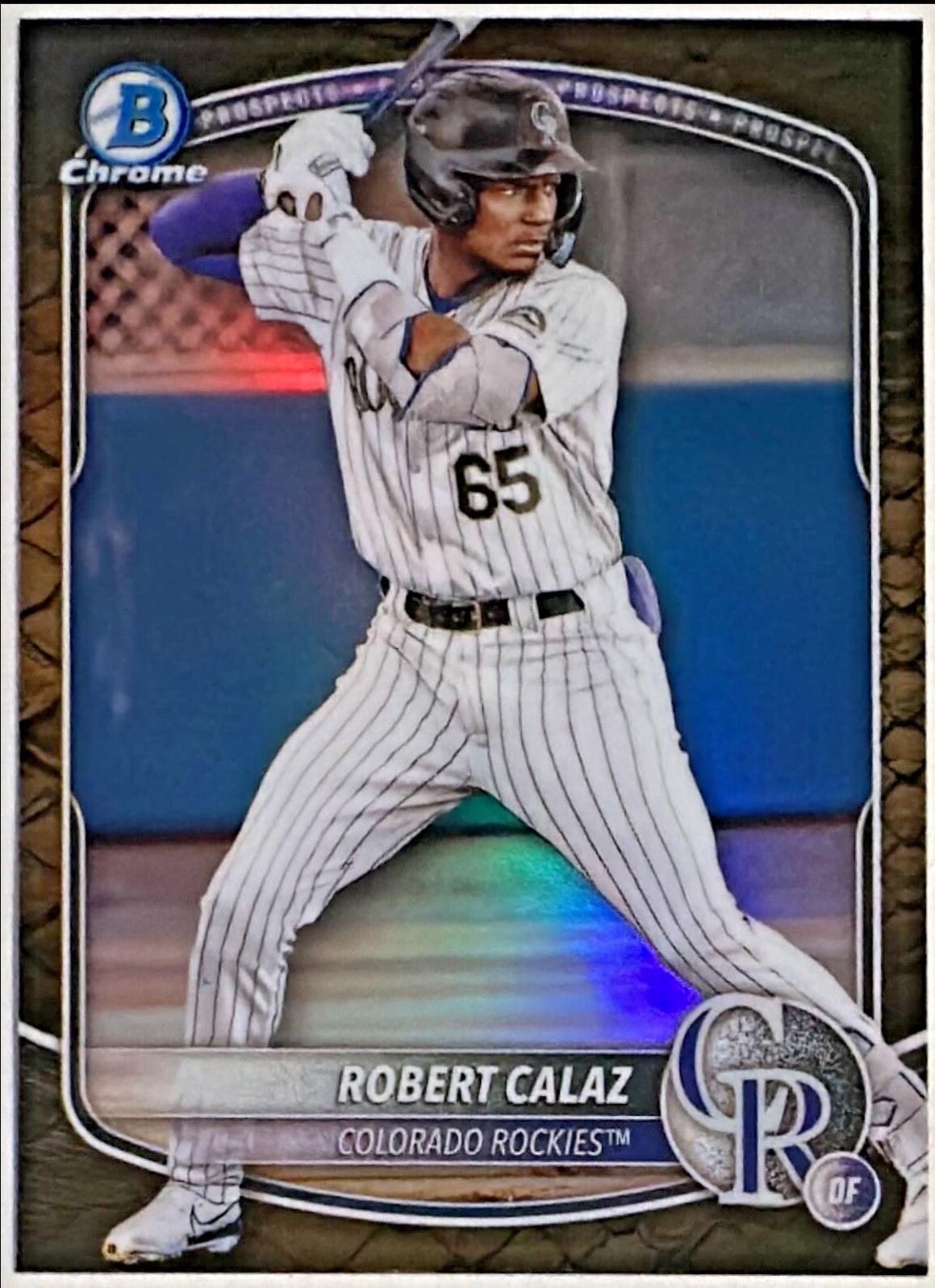 2025 Bowman Chrome Prospects Robert Calaz [Reptilian] #BCP-40 card