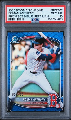2025 Bowman Chrome Prospects Roman Anthony [Blue] #BCP-167 card