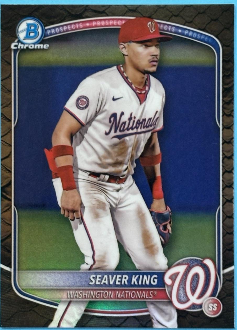 2025 Bowman Chrome Prospects Seaver King [Reptilian] #BCP-93 card