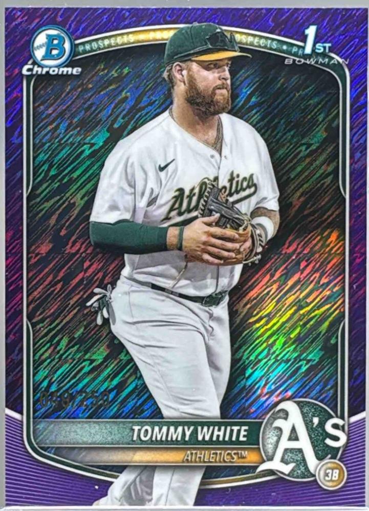 2025 Bowman Chrome Prospects Tommy White [Purple Shimmer Refractor] #BCP-251 card