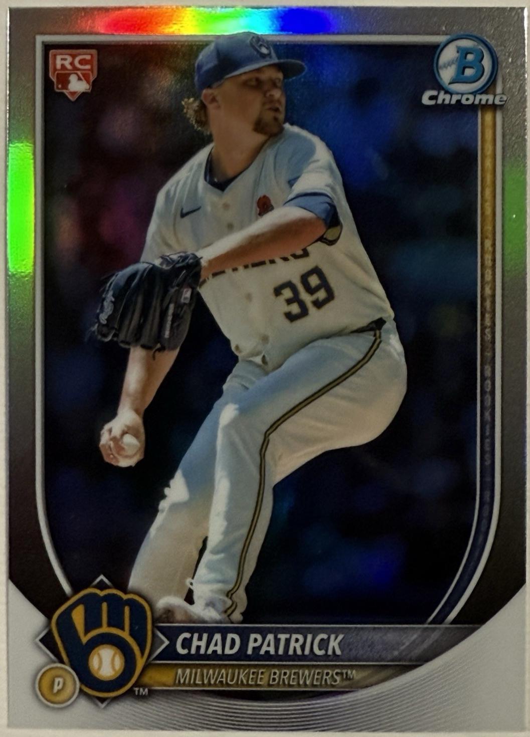 2025 Bowman Chrome Red Rookie Redemption Chad Patrick #28 card