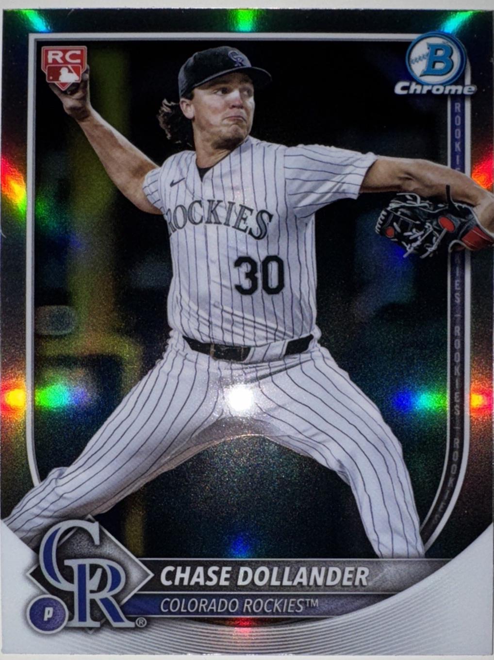 2025 Bowman Chrome Red Rookie Redemption Chase Dollander #62 card