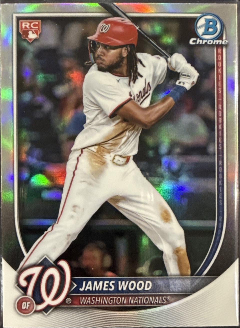 2025 Bowman Chrome Red Rookie Redemption James Wood #29 card