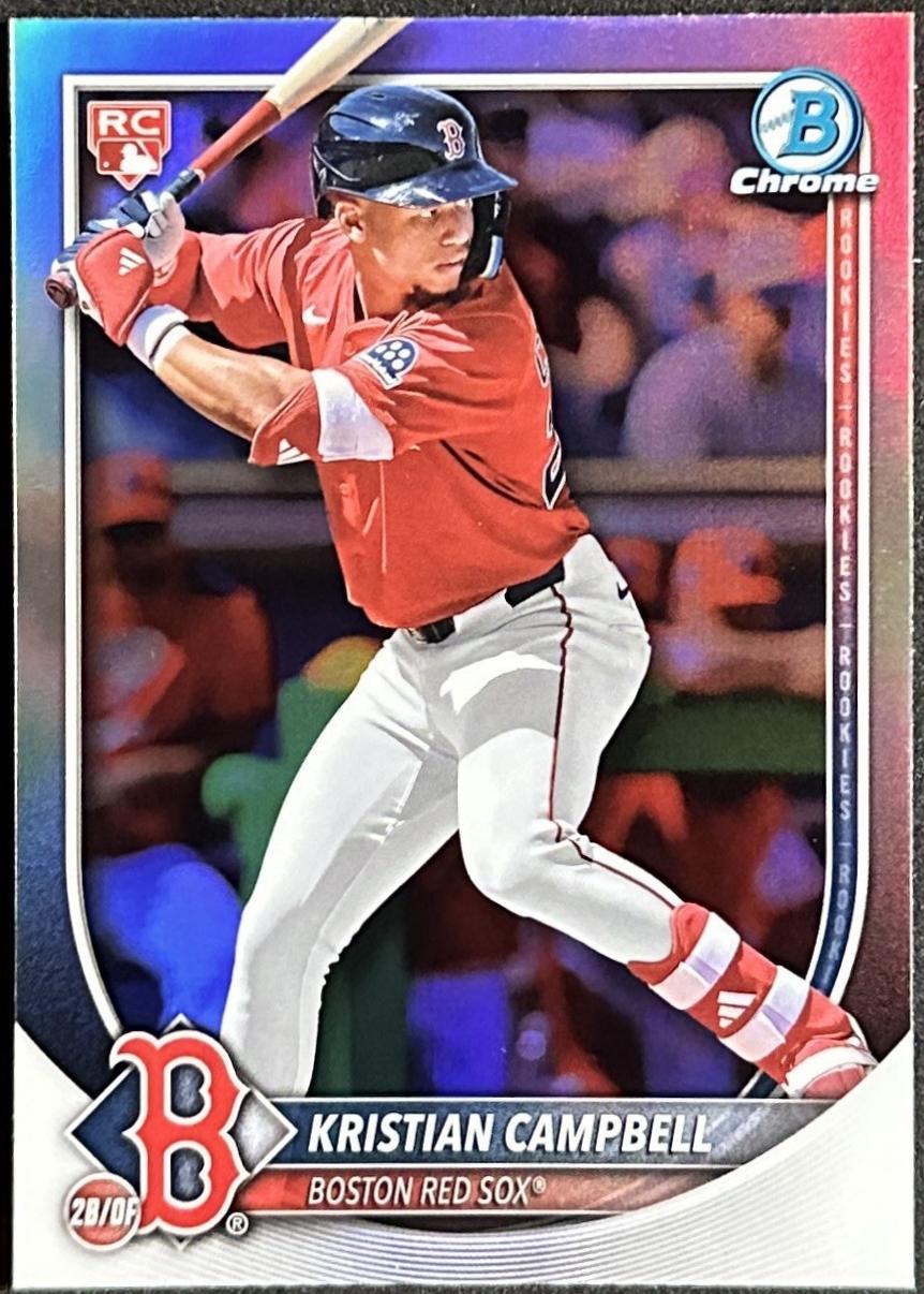 2025 Bowman Chrome Red Rookie Redemption Kristian Campbell #58 card