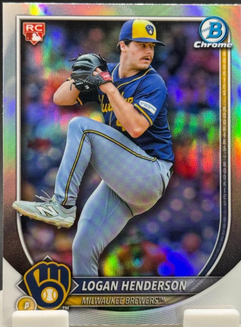 2025 Bowman Chrome Red Rookie Redemption Logan Henderson #92 card