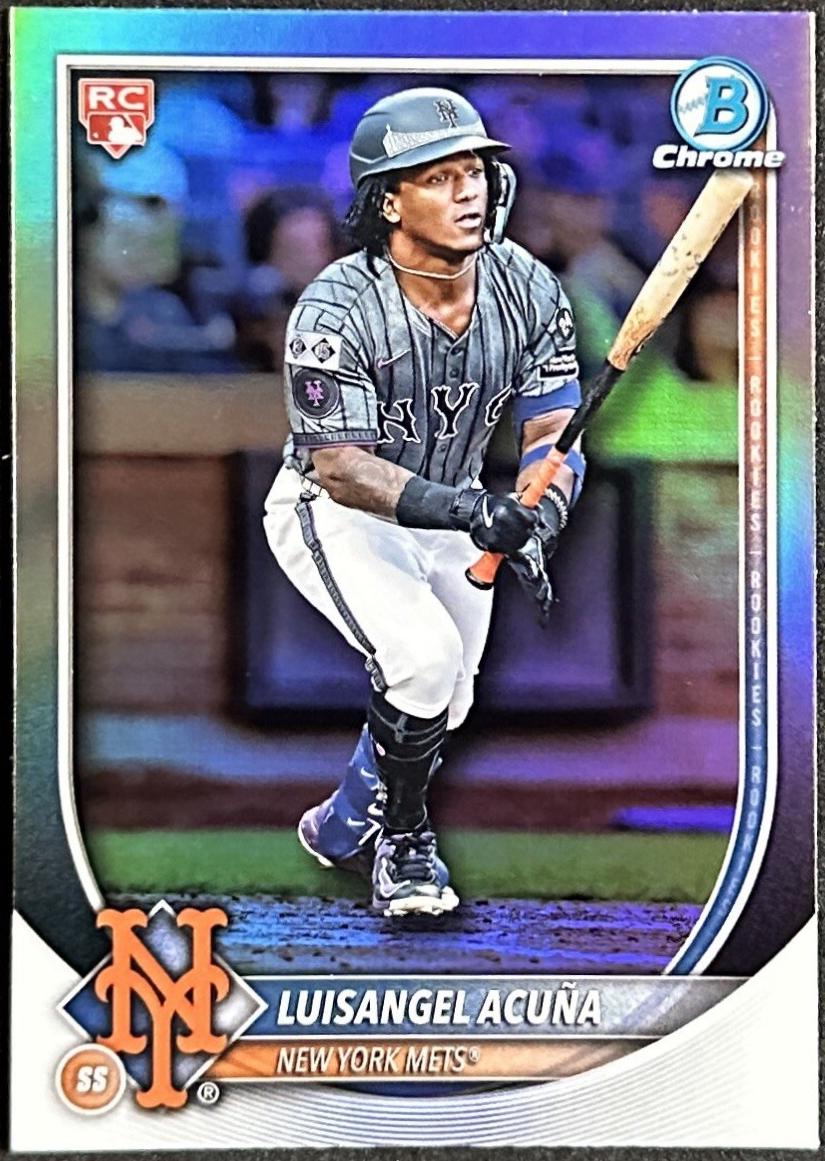 2025 Bowman Chrome Red Rookie Redemption Luisangel Acuna #32 card