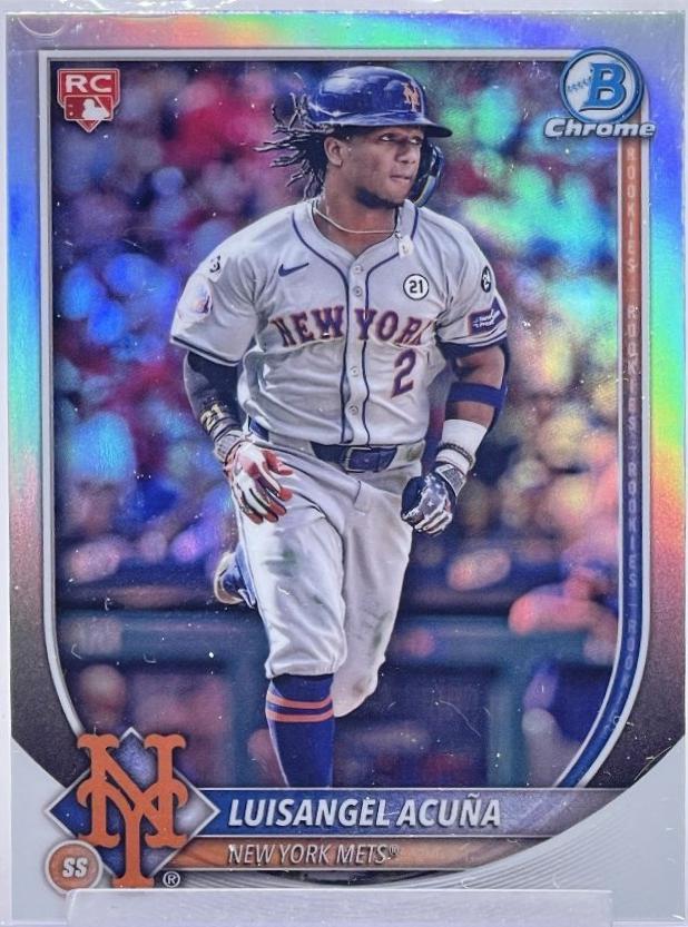 2025 Bowman Chrome Red Rookie Redemption Luisangel Acuna #83 card
