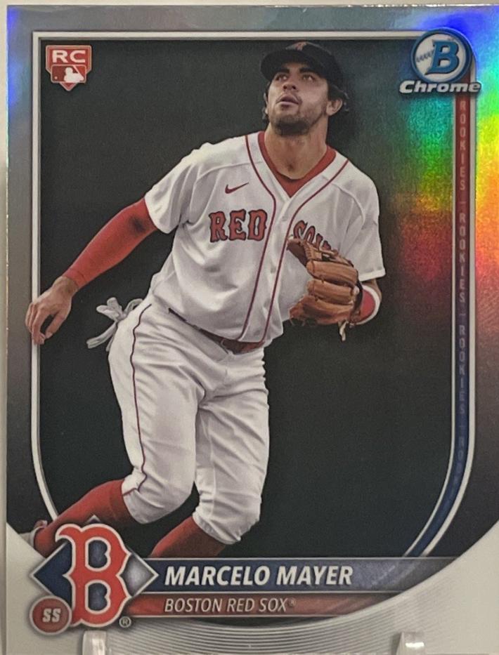 2025 Bowman Chrome Red Rookie Redemption Marcelo Mayer #39 card