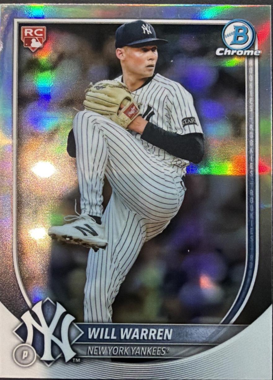 2025 Bowman Chrome Red Rookie Redemption Will Warren #79 card