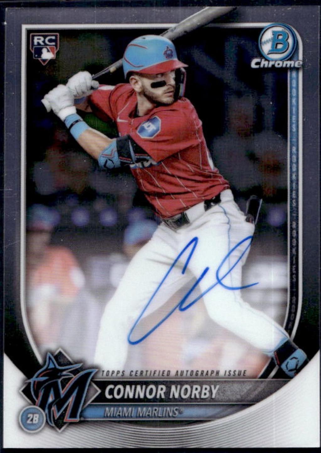 2025 Bowman Chrome Rookie Autograph Connor Norby #CRA-CN card
