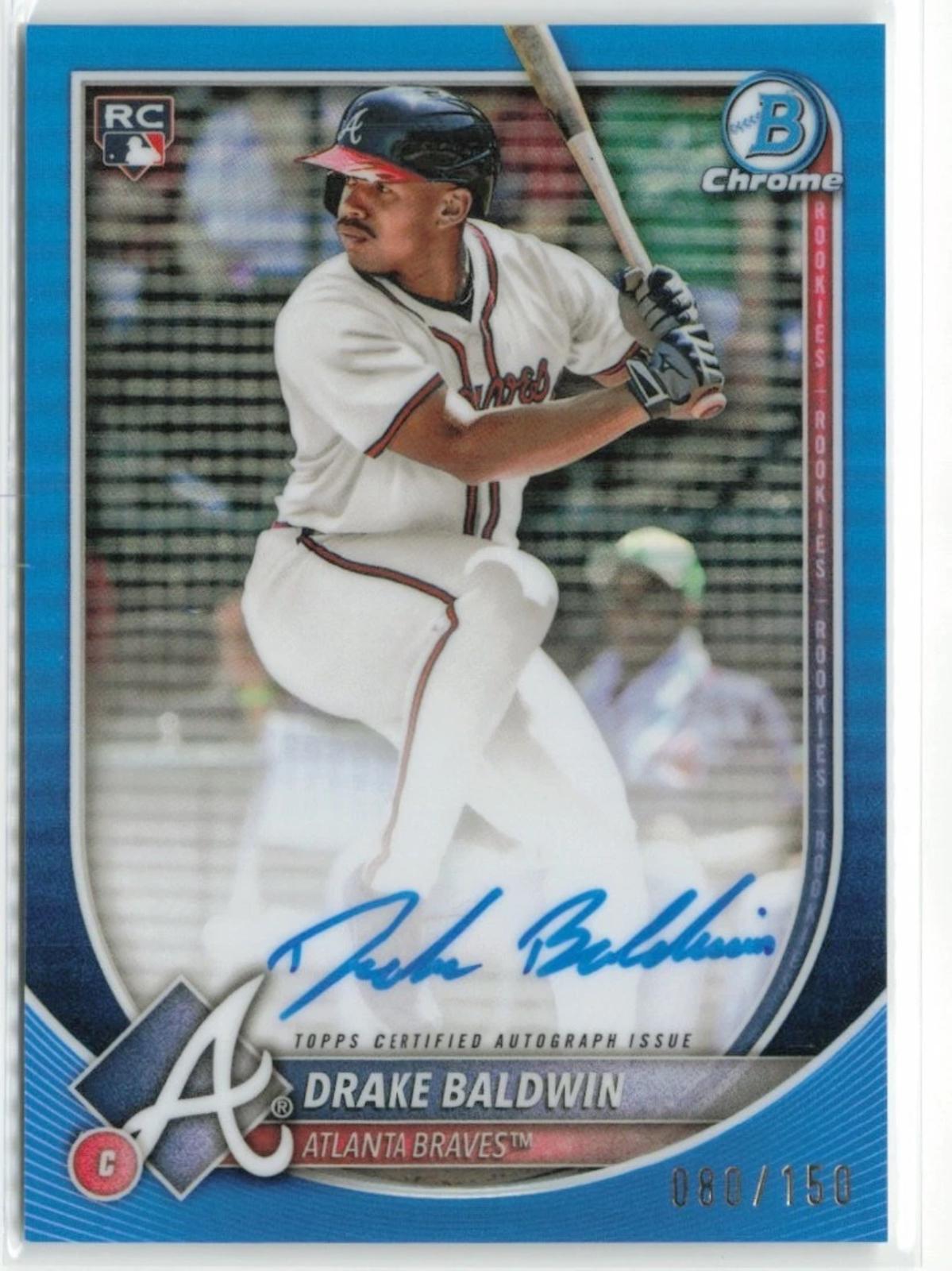 2025 Bowman Chrome Rookie Autograph Drake Baldwin [Blue Refractor] #CRA-DB card