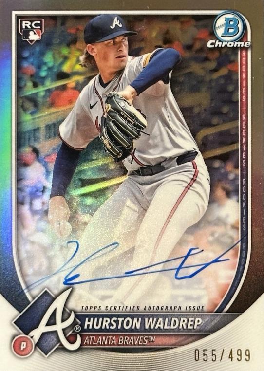 2025 Bowman Chrome Rookie Autograph Hurston Waldrep [Refractor] #CRA-HW card