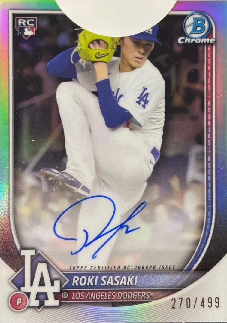 2025 Bowman Chrome Rookie Autograph Roki Sasaki [Refractor] #CRA-RS card