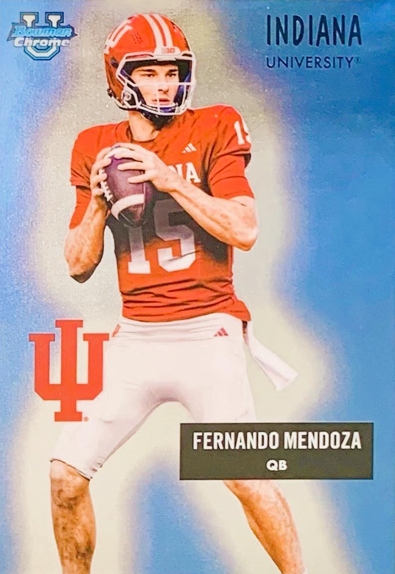 2025 Bowman Chrome University 1955 Fernando Mendoza #55AV-19 card