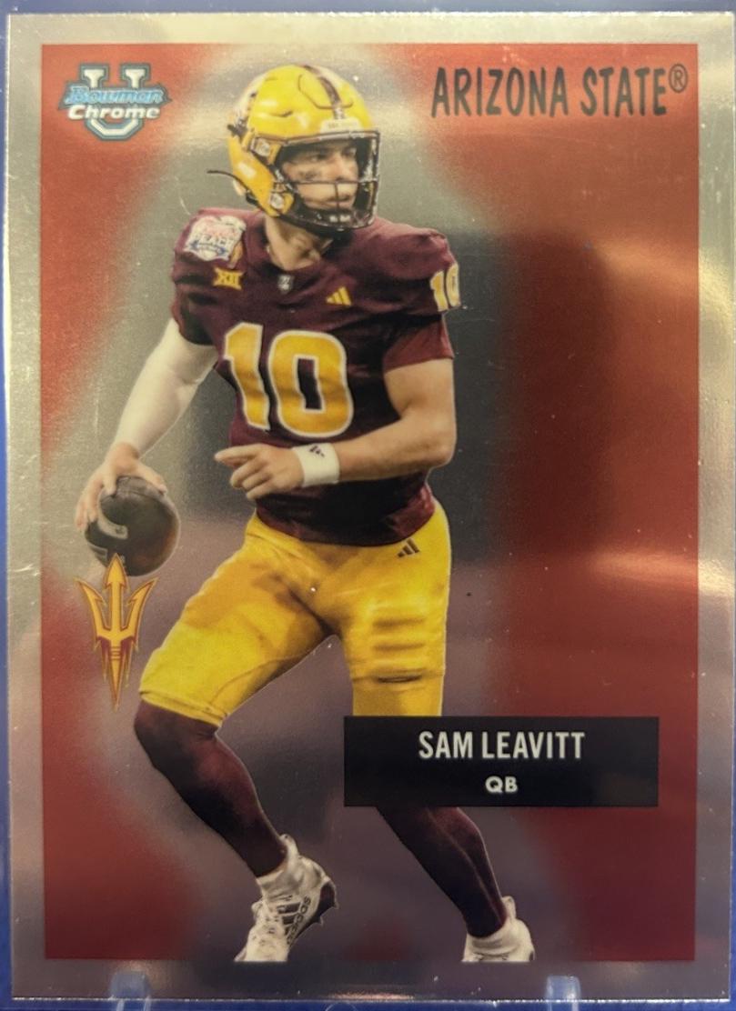 2025 Bowman Chrome University 1955 Sam Leavitt #55AV-27 card