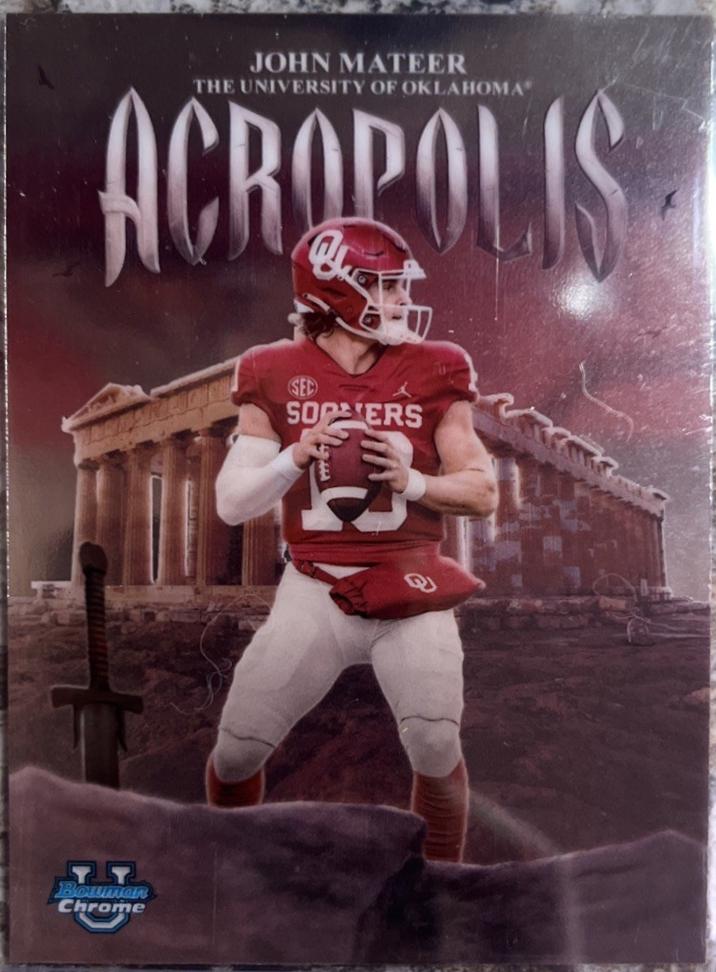 2025 Bowman Chrome University Acropolis John Mateer #A-4 card