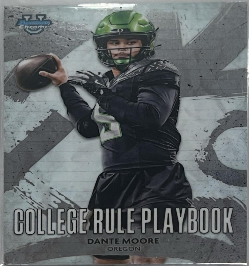 2025 Bowman Chrome University College Rule Playbook Dante Moore #CRP-15 card