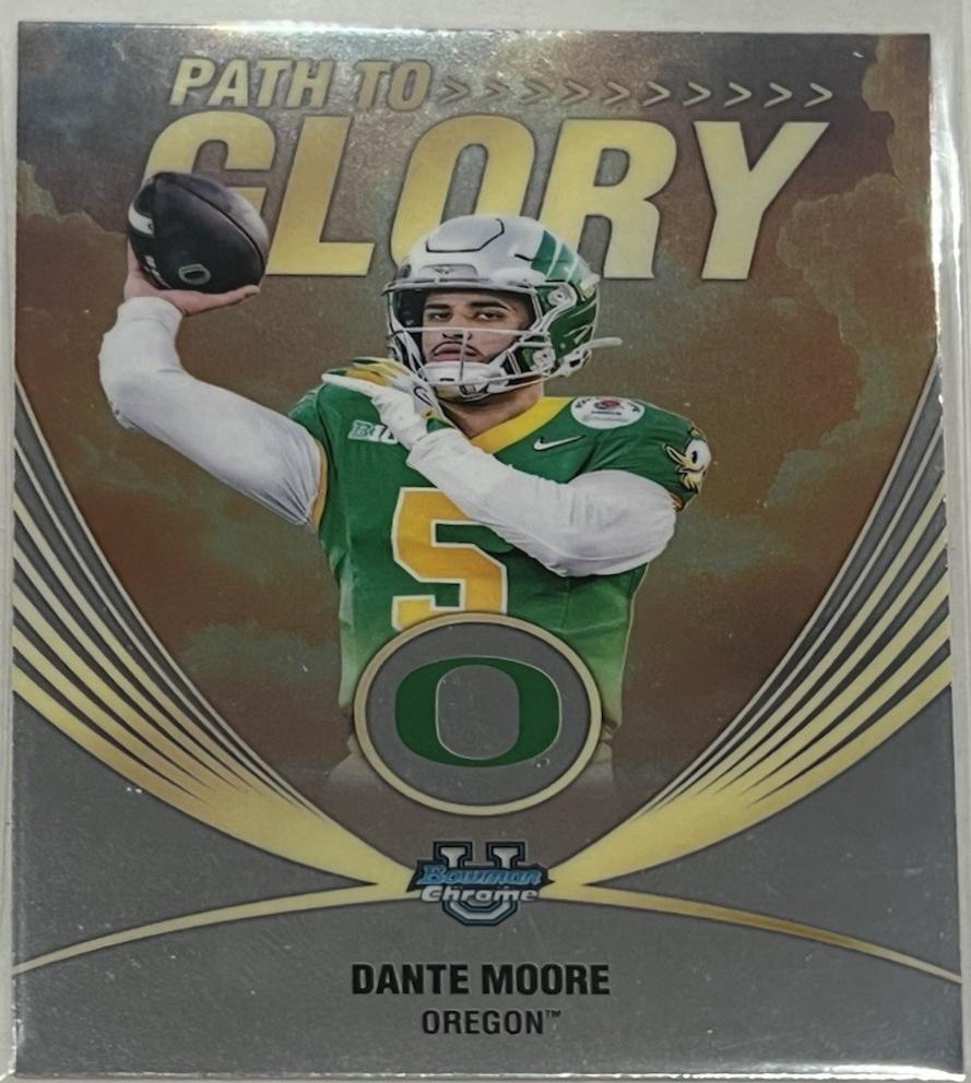 2025 Bowman Chrome University Path to Glory Dante Moore #PG-9 card