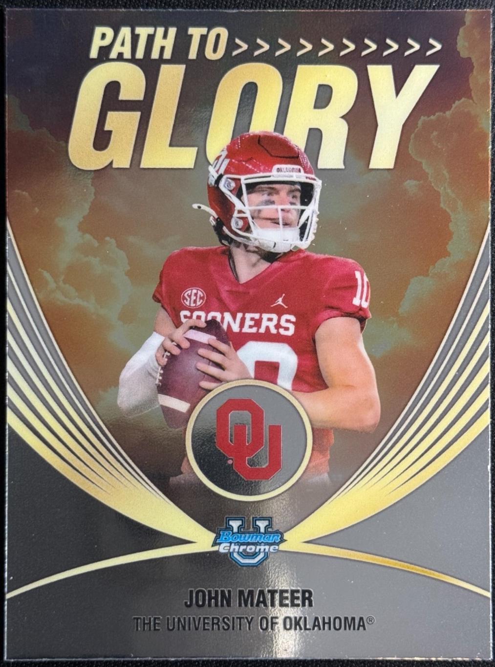 2025 Bowman Chrome University Path to Glory John Mateer #PG-20 card