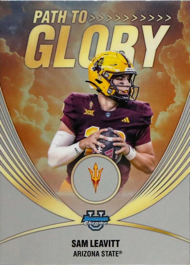 2025 Bowman Chrome University Path to Glory Sam Leavitt #PG-7 card
