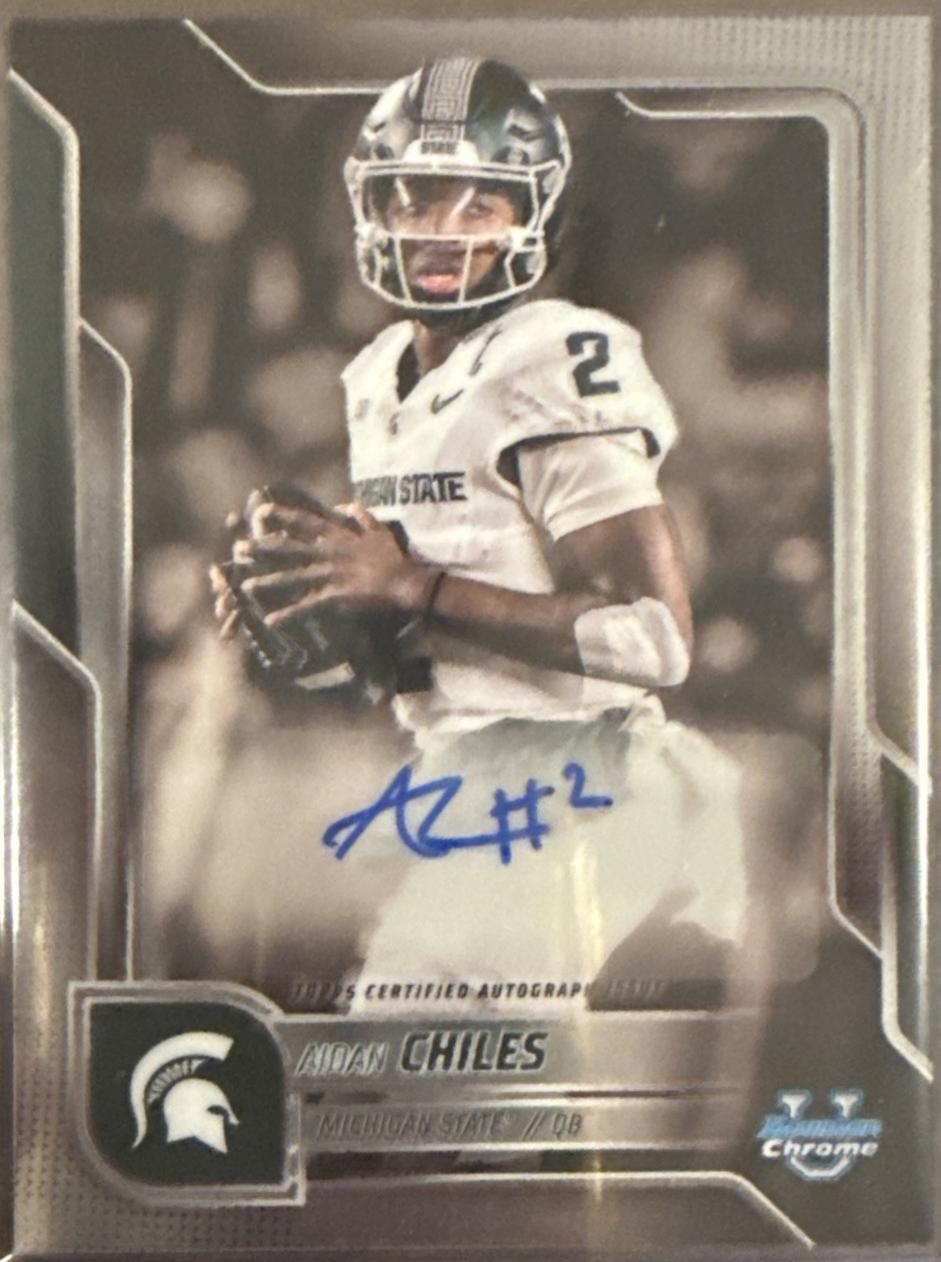 2025 Bowman Chrome University Prospect Autograph Aidan Chiles #BCA-ACH card