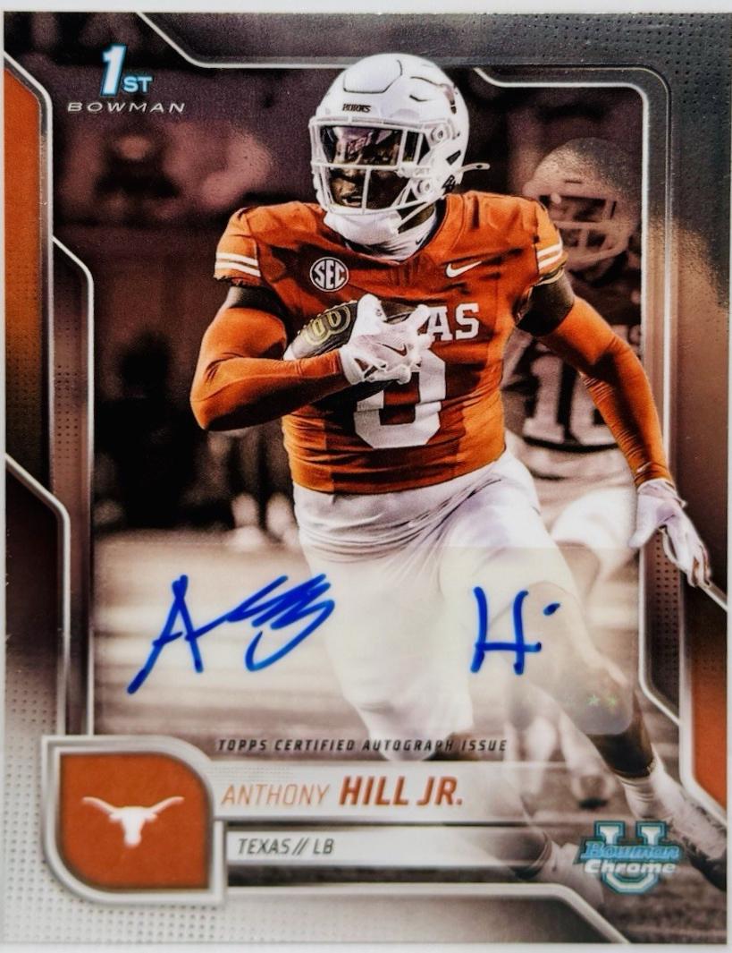 2025 Bowman Chrome University Prospect Autograph Anthony Hill Jr. #BCA-AHJ card