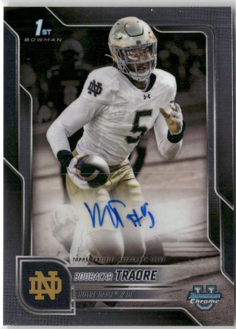2025 Bowman Chrome University Prospect Autograph Boubacar Traore #BCA-BT card